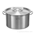 SS201 Pot de stock en acier inoxydable avec fond induction